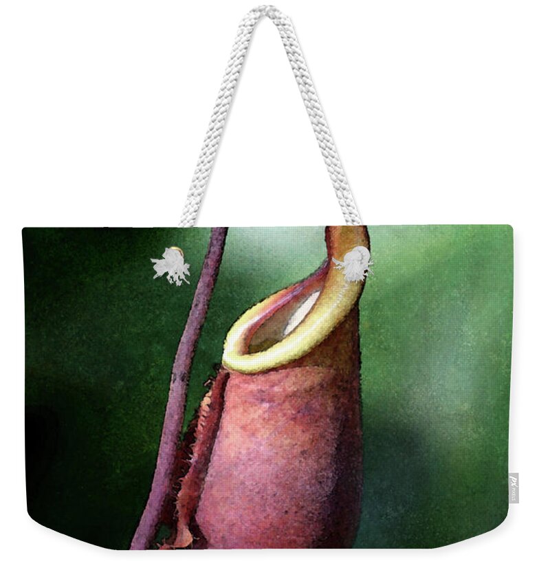 Pitcher Orchid Weekender Tote Bag featuring the photograph Pitcher 8456 IDP_2 by Steven Ward