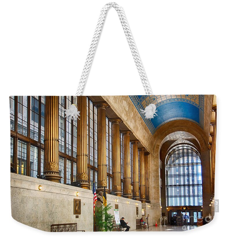 Pittsburgh City County Building Main Hall Weekender Tote Bag featuring the photograph Pittsburgh City County Building Main Hall by Amy Cicconi
