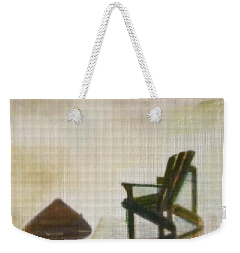 Water Weekender Tote Bag featuring the painting Placid Reflection by Cara Frafjord