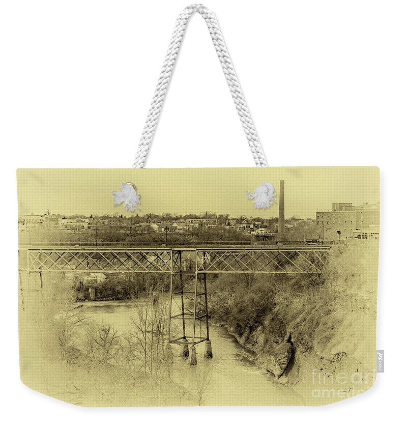 Black And White Weekender Tote Bag featuring the photograph Platt Street by William Norton