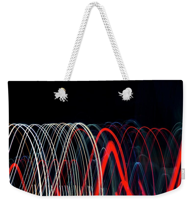 Arizona Weekender Tote Bag featuring the photograph Playing In Traffic VII by Sandra Parlow