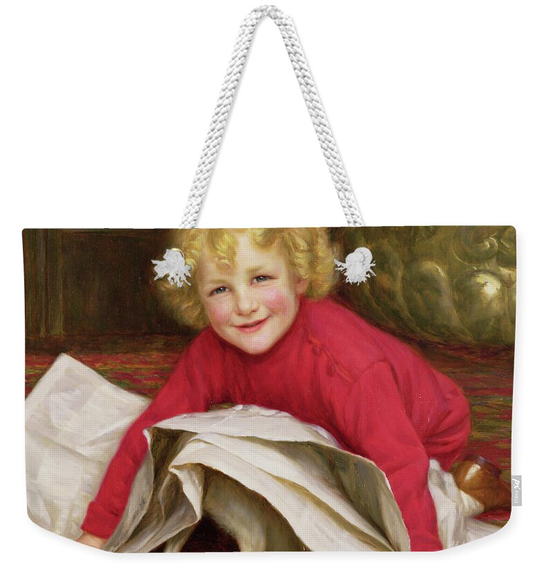 Playmates Weekender Tote Bag featuring the painting Playmates by William Henry Gore