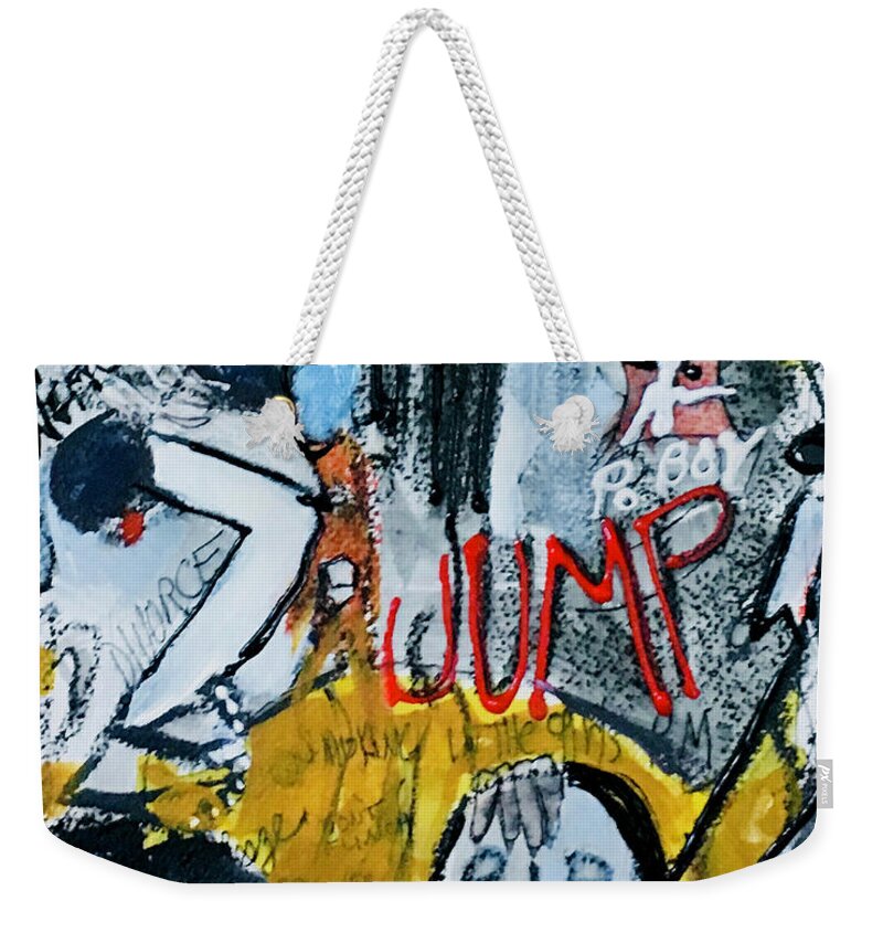 Contemporary Weekender Tote Bag featuring the painting Po Boy by Carole Johnson
