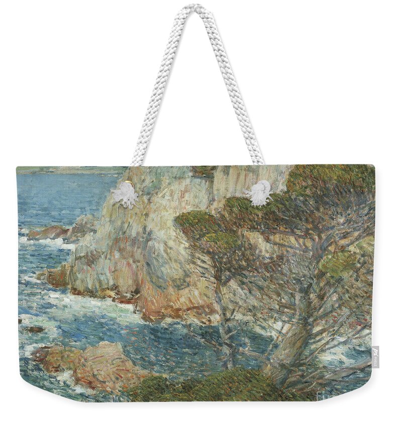 Hassam Weekender Tote Bag featuring the painting Point Lobos, Carmel, 1914 by Childe Hassam