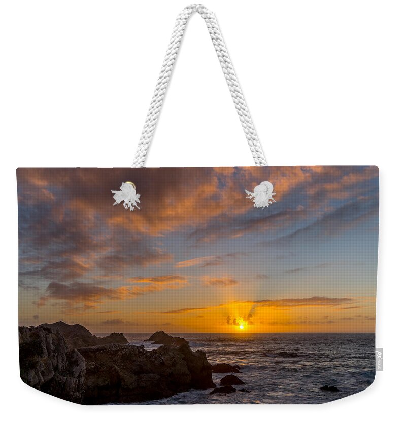 Point Lobos Weekender Tote Bag featuring the photograph Point Lobos Sunset by Derek Dean