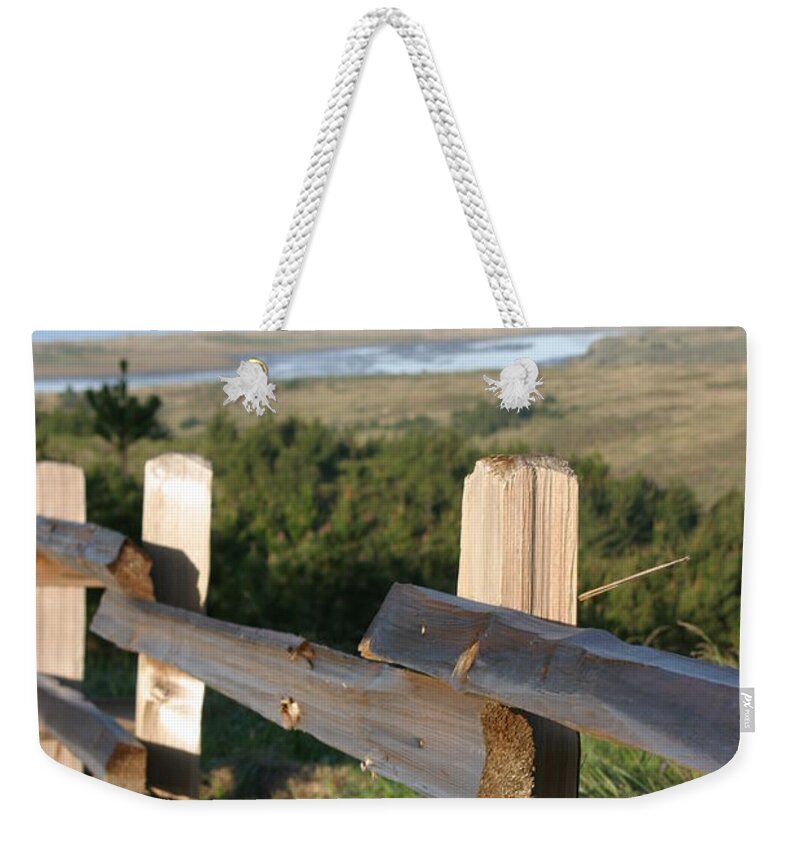 Point Reyes National Seashore Weekender Tote Bag featuring the photograph Point Reyes Fence by Jeff Floyd CA