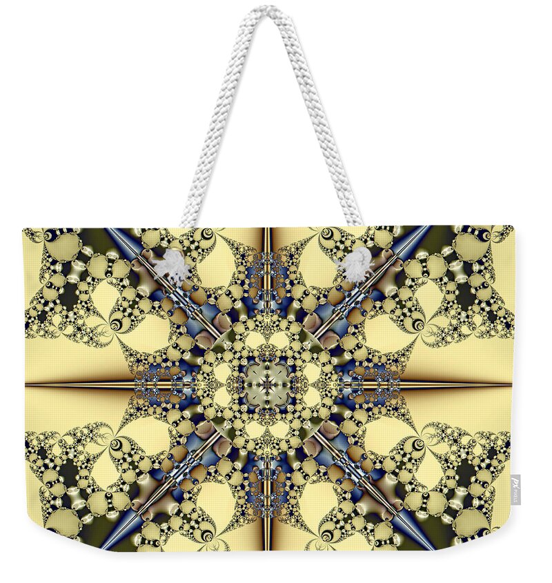 Abstract Weekender Tote Bag featuring the digital art Pointed Reply by Jim Pavelle