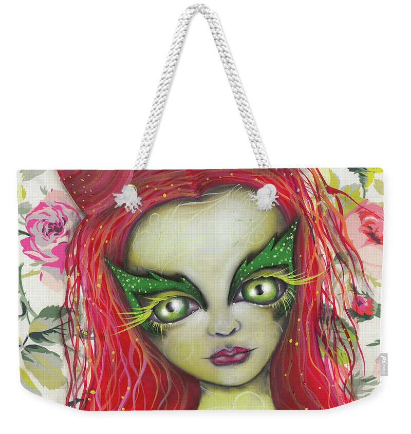 Poison Ivy Weekender Tote Bag featuring the painting Poison Ivy by Abril Andrade