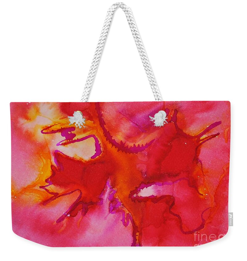 Abstract Weekender Tote Bag featuring the painting Poisonous beauty by Chani Demuijlder