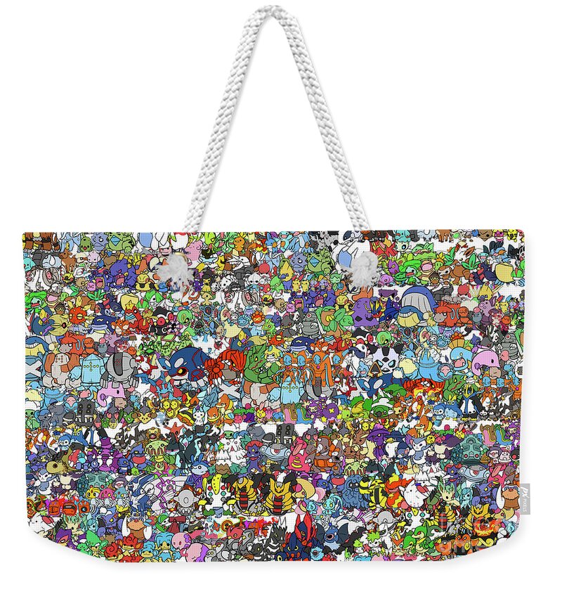  Weekender Tote Bag featuring the digital art Pokemon by Mark Ashkenazi