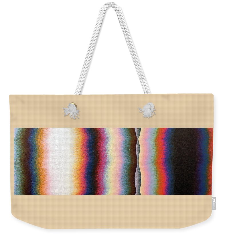 Color Weekender Tote Bag featuring the painting Pole Fourteen by Stephen Mauldin