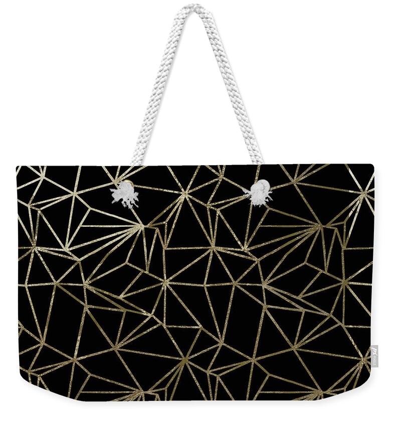 Polygon Weekender Tote Bag featuring the painting Polly Universe  by Mindy Sommers