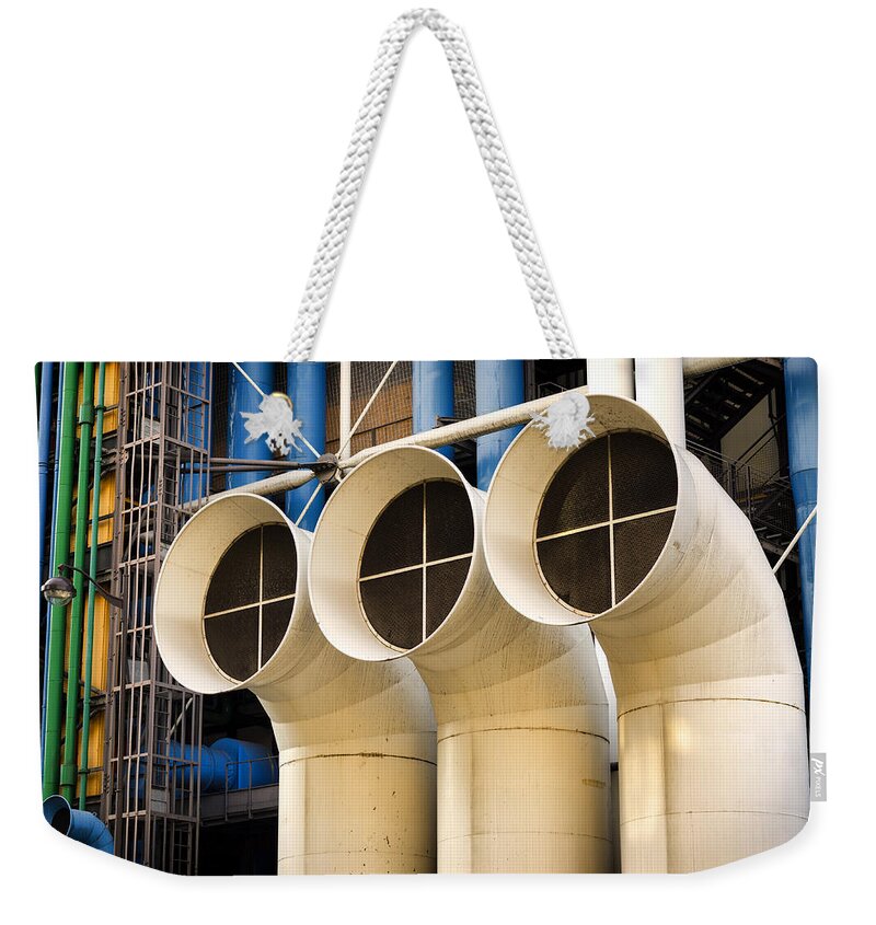 Centre Weekender Tote Bag featuring the photograph Pompidou by Pablo Lopez
