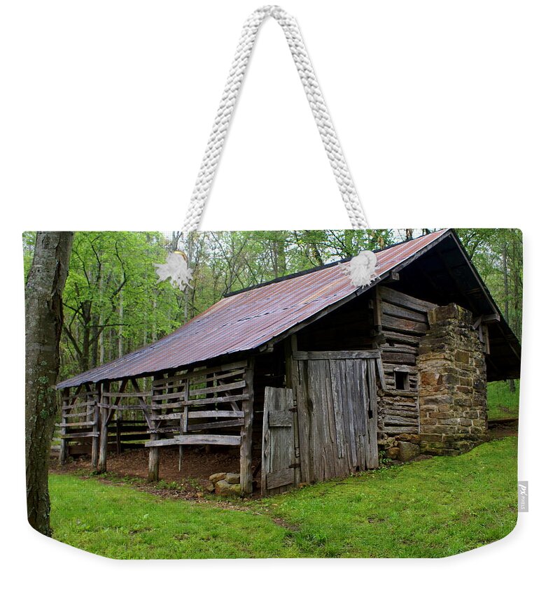 Buffalo National River Weekender Tote Bag featuring the photograph Ponca Barn by Marty Koch