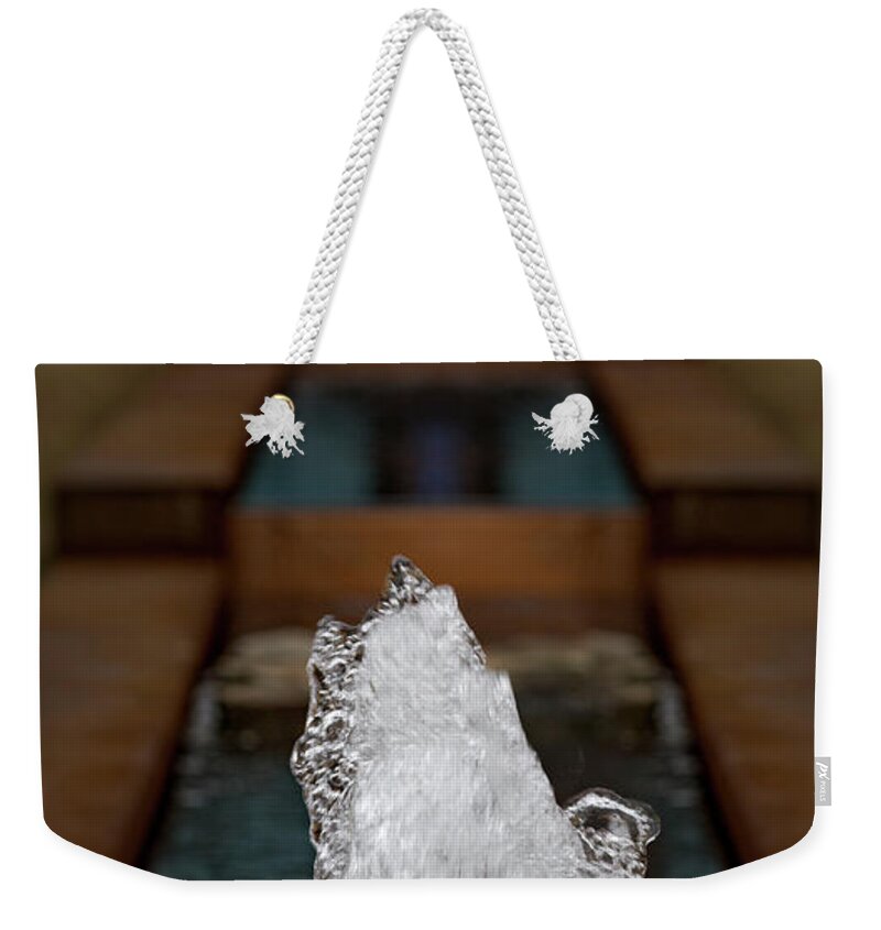 Pcm Weekender Tote Bag featuring the photograph Ponce City Market Fountain by Doug Sturgess