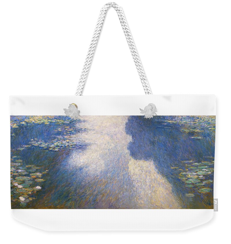 Tranquility Weekender Tote Bag featuring the painting Pond Monet by Valeriy Mavlo