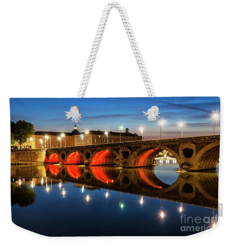 Pont Neuf Weekender Tote Bag featuring the photograph Pont Neuf in Toulouse by Elena Elisseeva