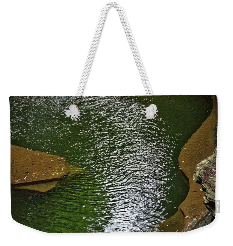 Watkins Weekender Tote Bag featuring the photograph Pool by Rainbow Falls by Stuart Litoff