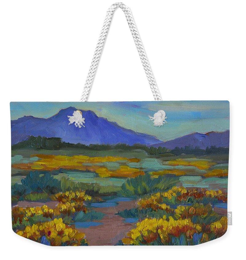 Poppy Weekender Tote Bag featuring the painting Poppies at San Carlos by Diane McClary