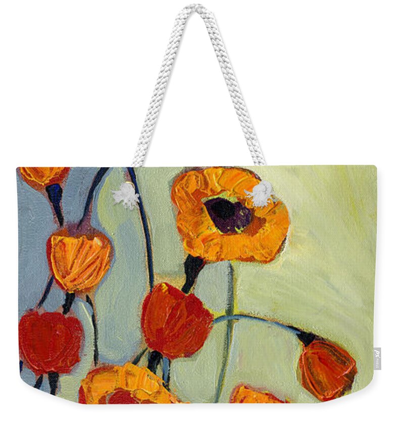 Poppy Weekender Tote Bag featuring the painting Poppies by Jennifer Lommers
