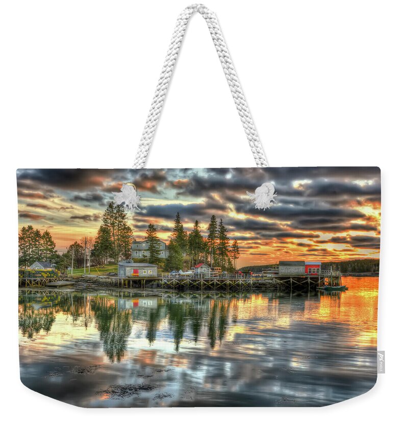 Landscape Weekender Tote Bag featuring the photograph Port Clyde Majesty by Jeff Cooper