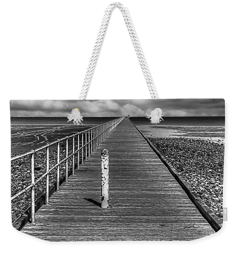 Port Germein Weekender Tote Bag featuring the photograph Port Germein Long Jetty by Roger Passman