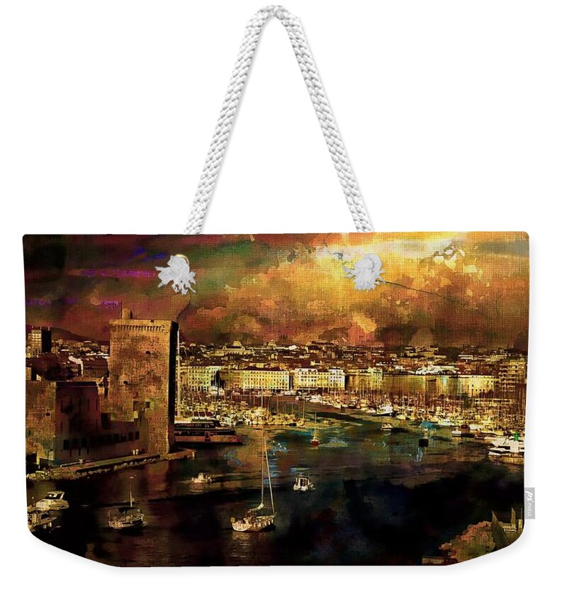 In Marseille Weekender Tote Bag featuring the photograph The old port of Marseille #2 by Jean Francois Gil