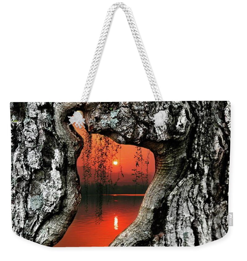 Sunset Weekender Tote Bag featuring the photograph Portal to Another World by Andrea Kollo