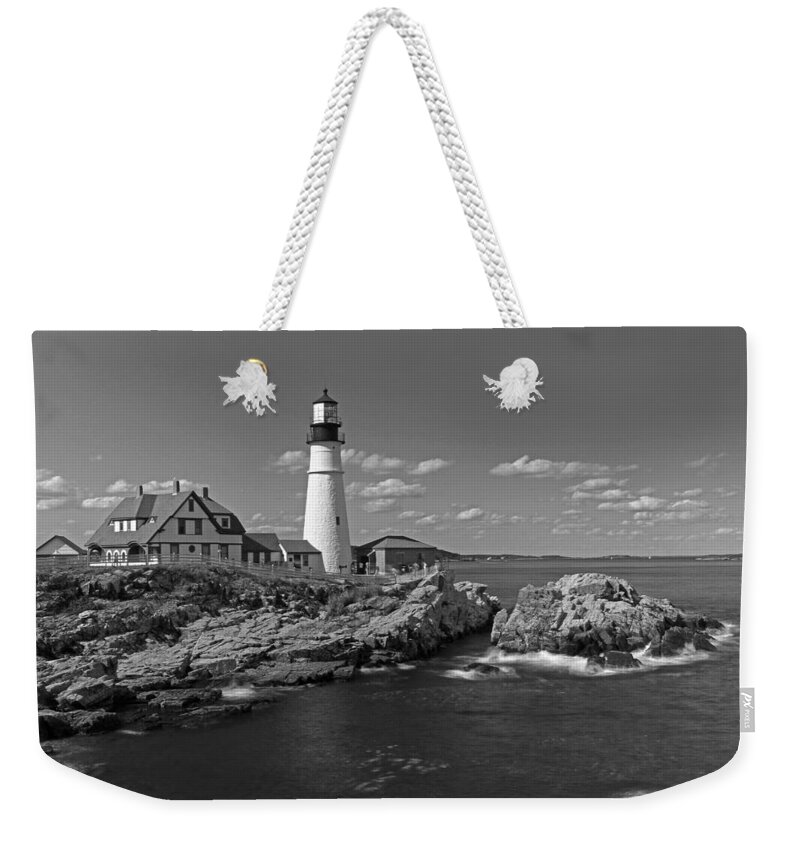 Portland Light Of Maine Weekender Tote Bag featuring the photograph Portland Light of Maine by Juergen Roth