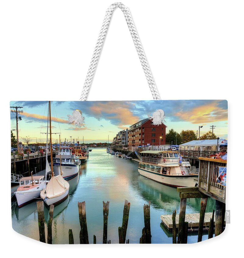 Water Weekender Tote Bag featuring the photograph Portland Maine by Wendell Ward