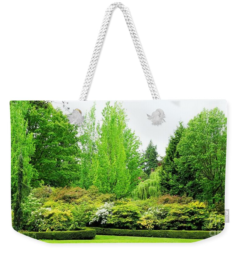 Portland Oregon Weekender Tote Bag featuring the photograph Portland Oregon garden by Merle Grenz