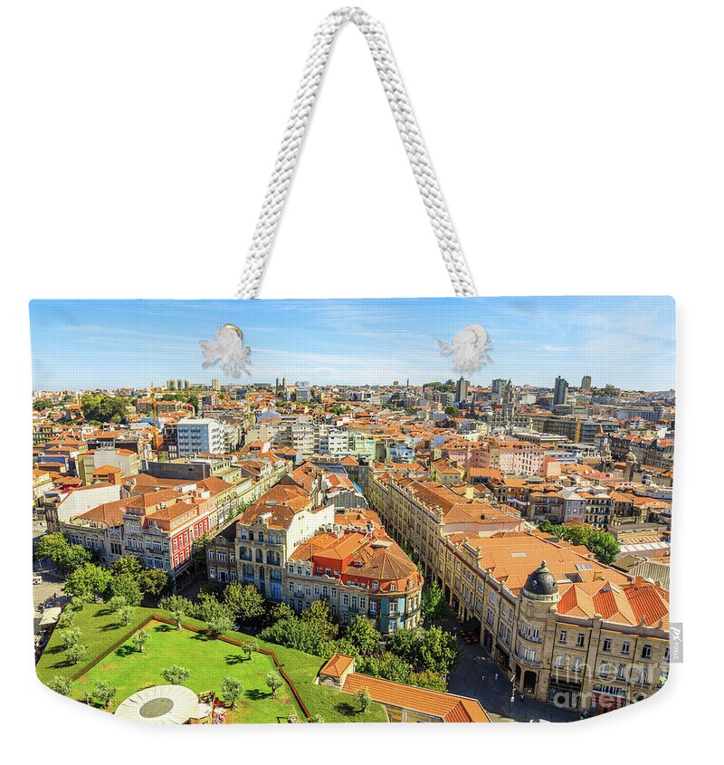 Porto Weekender Tote Bag featuring the photograph Porto panorama skyline by Benny Marty