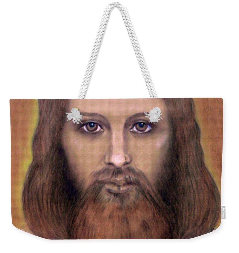 Portrait Weekender Tote Bag featuring the painting Portrait by Jasna Dragun