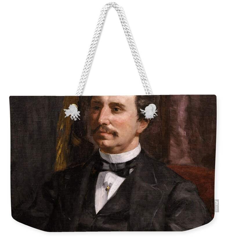 Pierre-auguste Renoir Weekender Tote Bag featuring the painting Portrait of Colonel Howard Jenks by Pierre-Auguste Renoir