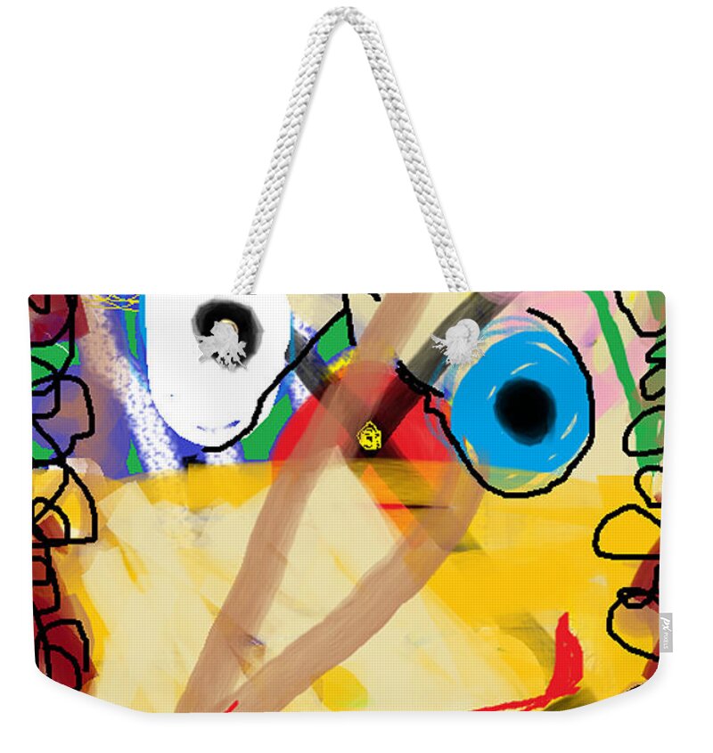 Portraits Weekender Tote Bag featuring the painting Portrait of Greta by Anita Dale Livaditis