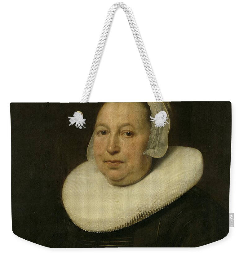 17th Century Art Weekender Tote Bag featuring the painting Portrait of Maria Pietersdr de Leest by Bartholomeus van der Helst