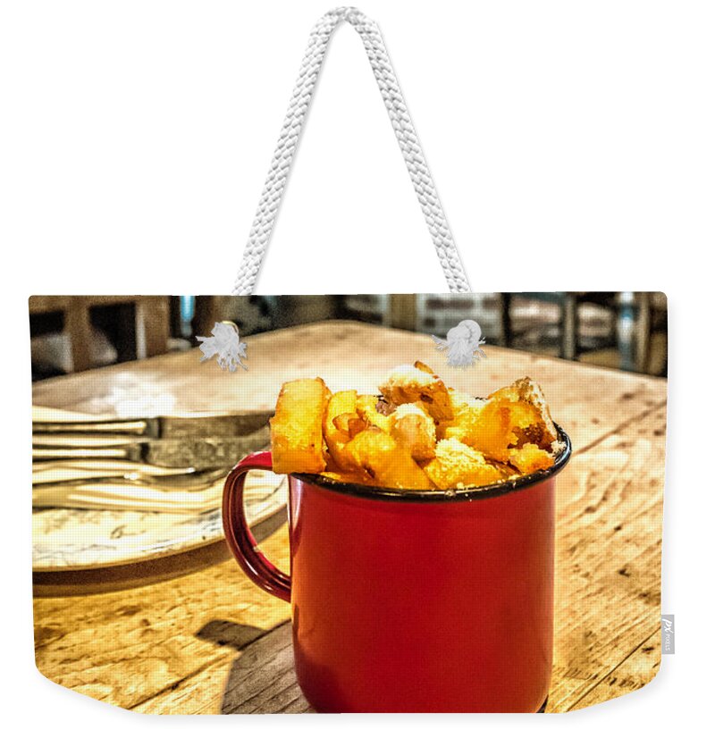 Fries Weekender Tote Bag featuring the photograph Posh Fries by Nick Bywater