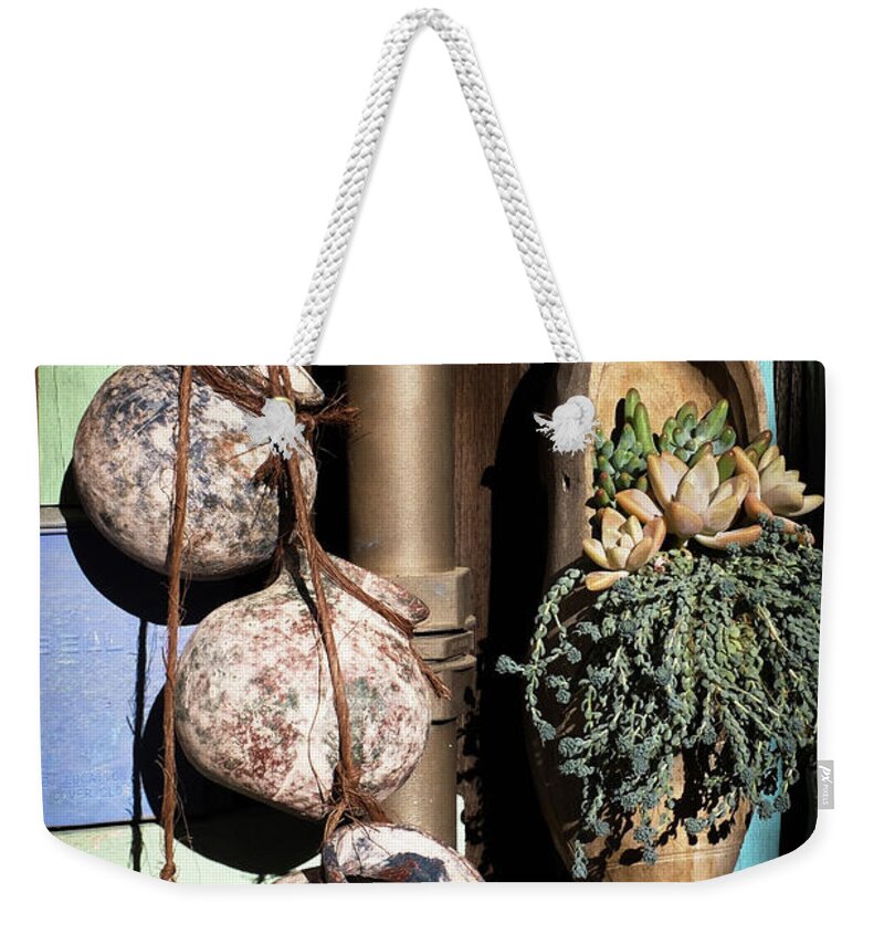 Pots Weekender Tote Bag featuring the photograph Pots And Plants by Catherine Lau