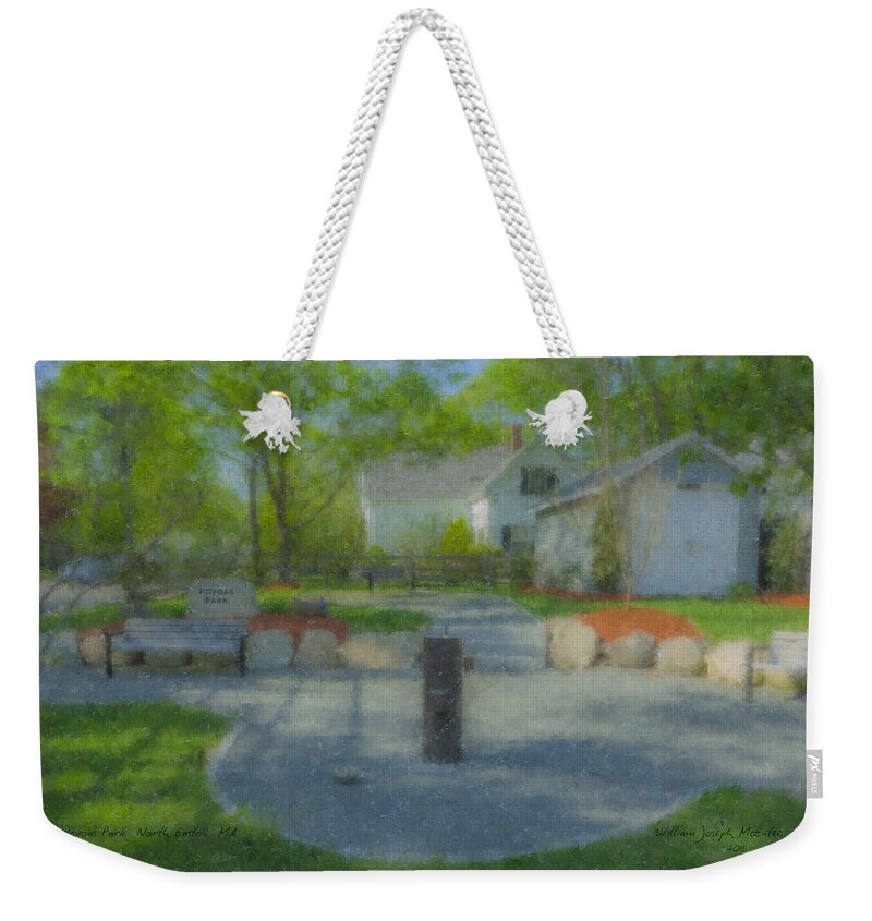 Povoas Park Weekender Tote Bag featuring the painting Povoas Park by Bill McEntee