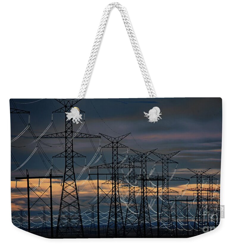  Weekender Tote Bag featuring the digital art Power Web by Darcy Dietrich