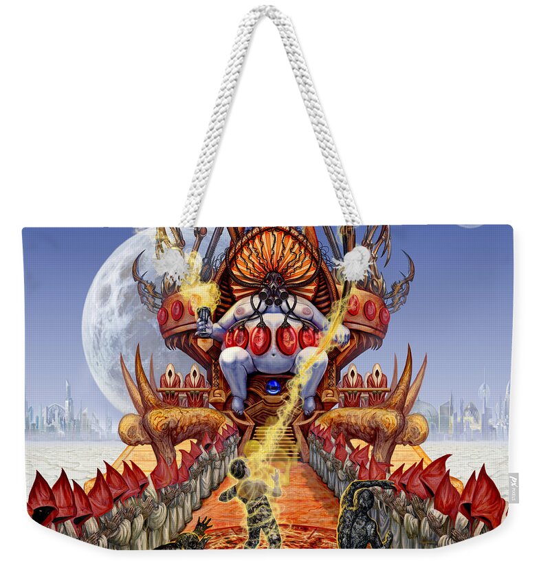 Fantasy Art Weekender Tote Bag featuring the mixed media Powerless To Power by Tony Koehl