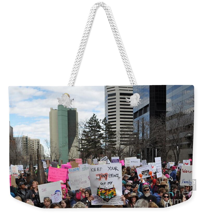 Planned Parenthood Weekender Tote Bag featuring the photograph PP2 by Anjanette Douglas