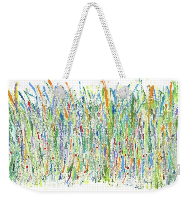 Contemporary Weekender Tote Bag featuring the painting Prairie by Bjorn Sjogren
