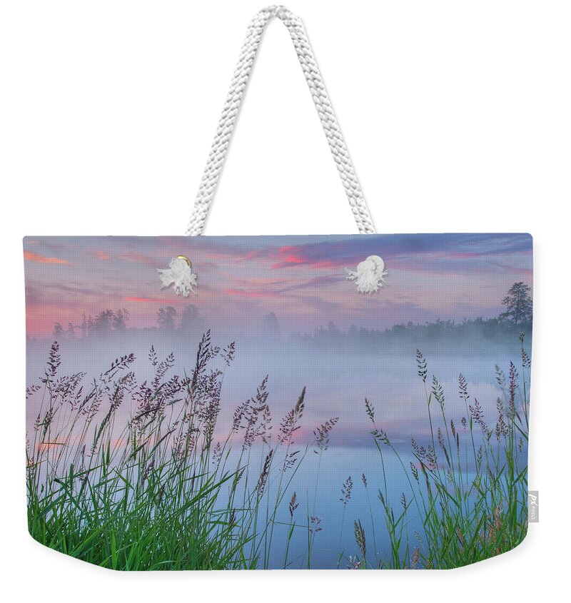 Lake Weekender Tote Bag featuring the photograph Prairie Pond Before Sunrise by Dan Jurak