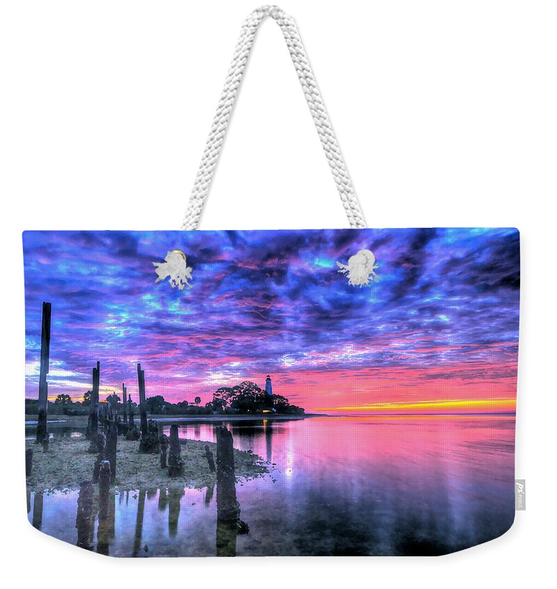 St. Marks National Wildlife Refuge Weekender Tote Bag featuring the photograph Pre Dawn at St. Marks #1 by Don Mercer