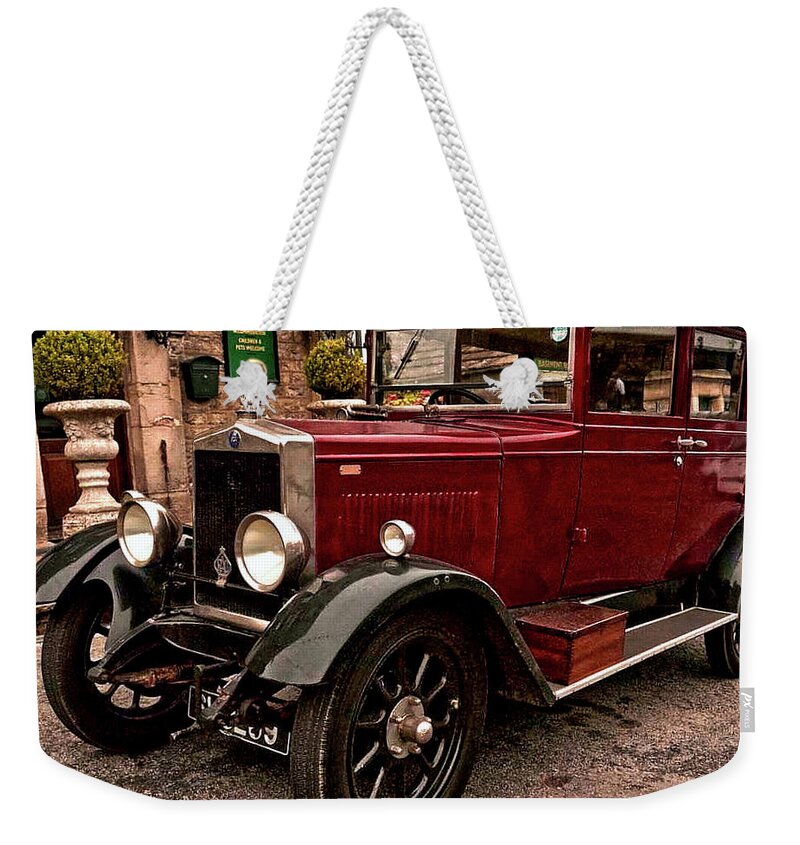 Vehicles Weekender Tote Bag featuring the photograph Pre War Vauxhall by Richard Denyer