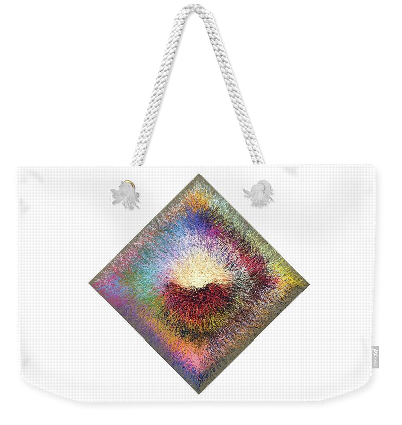 Color Weekender Tote Bag featuring the painting Precursor Number Eight by Stephen Mauldin