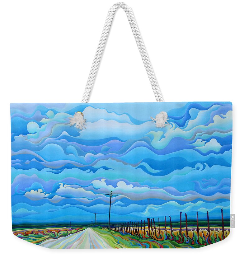 Clouds Weekender Tote Bag featuring the painting Prelusion of the Passion by Amy Ferrari