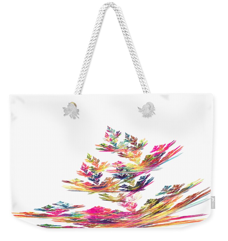 Pink Weekender Tote Bag featuring the digital art Pretty in Pink by Ilia -