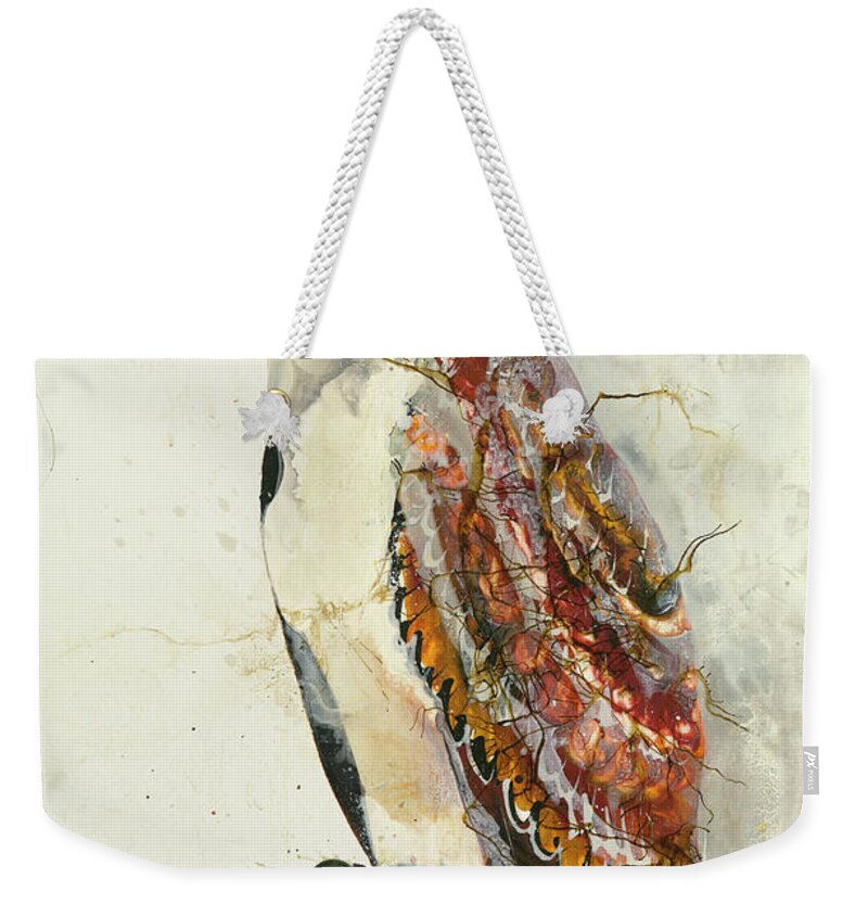 Osprey Weekender Tote Bag featuring the painting Prey by Kasha Ritter